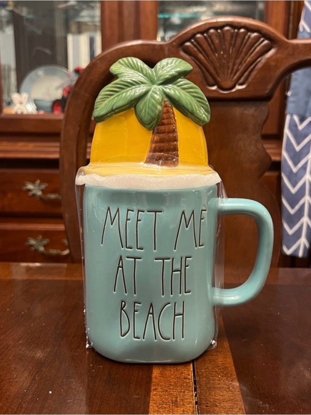 Rae Dunn 'Meet Me at the Beach' Palm Tree Mug